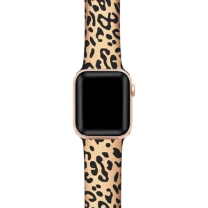 XPRO Apple Watch nyomtatott szilikon szíj leopárd mintás 42mm / 44mm / 45mm / 49mm